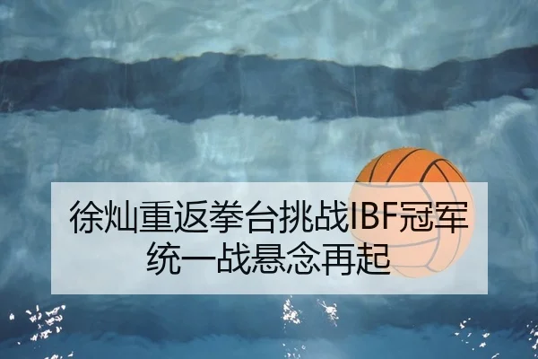 徐灿重返拳台挑战IBF冠军 统一战悬念再起